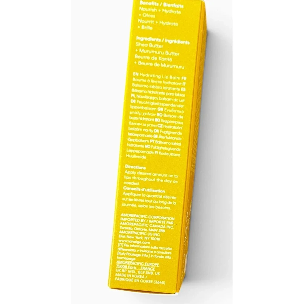 LANEIGE Lip Glowy Balm Mango 0.35 oz 10g Hydrating Gloss Lip Balm New in Box